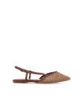 ALISON - DARK TAN-NATURAL RAFFIA