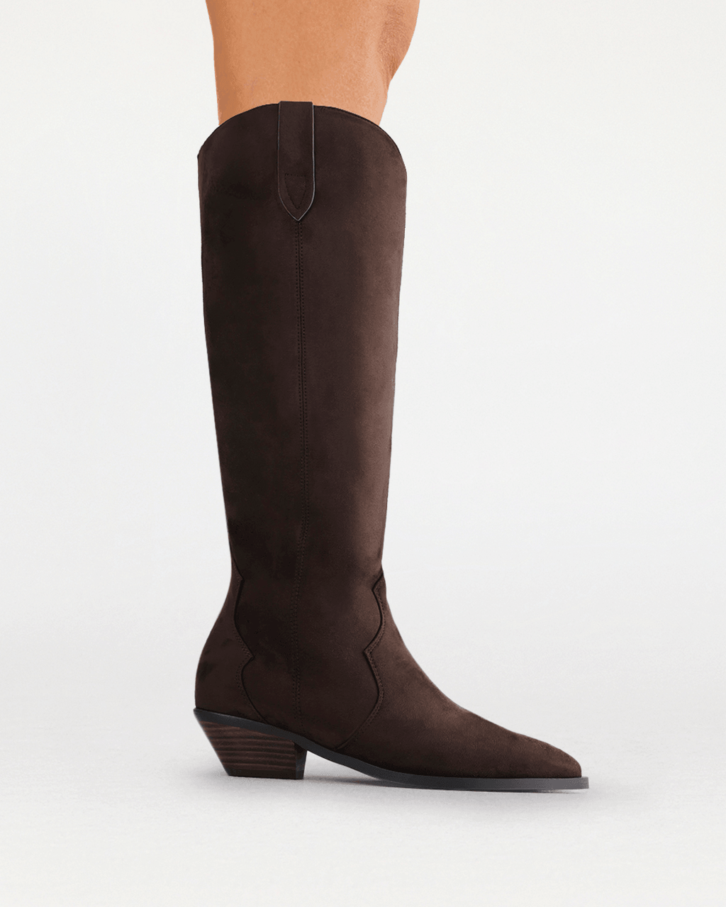HELIX EXTENDED CURVE - DARK CACAO SUEDE