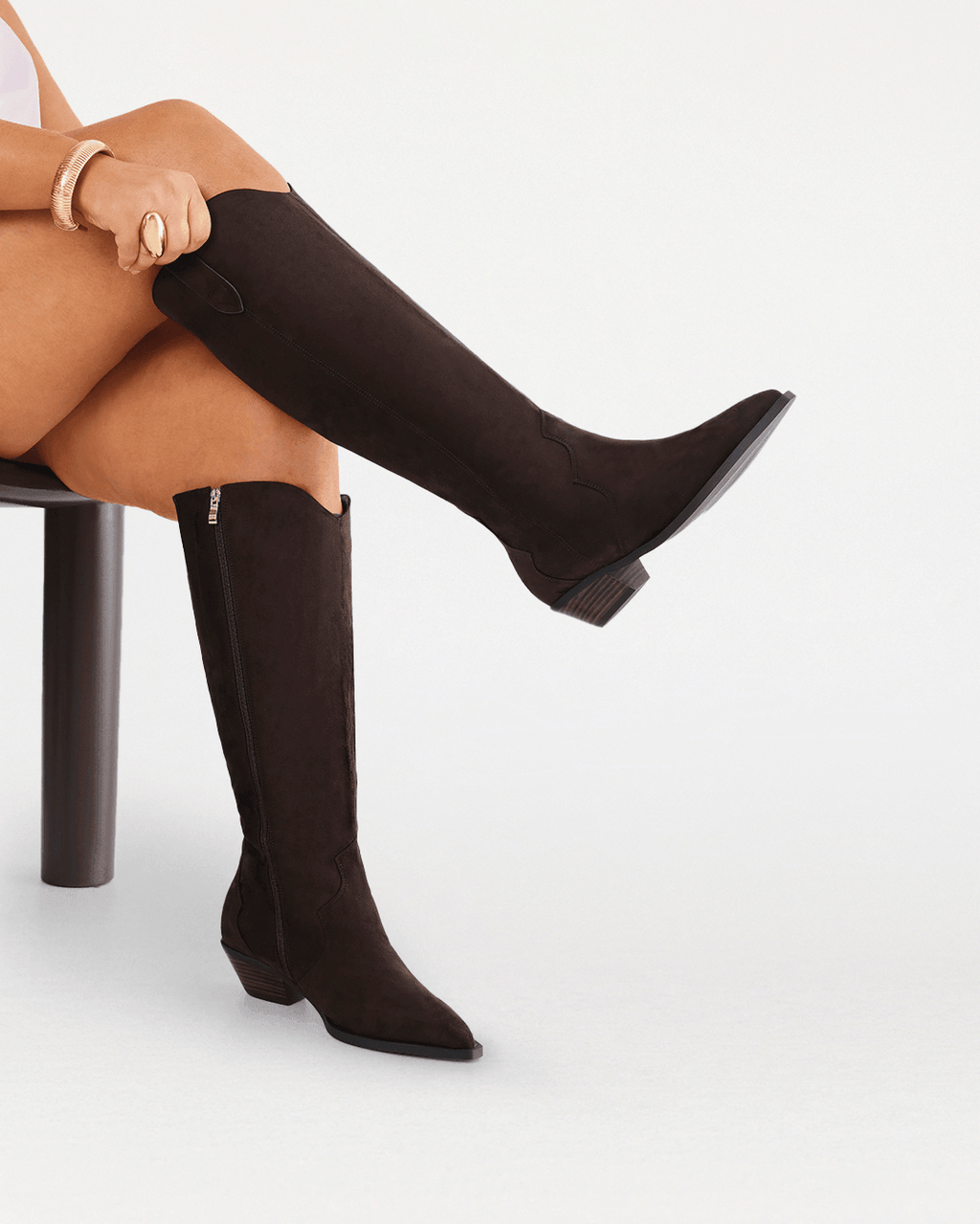 HELIX EXTENDED CURVE - DARK CACAO SUEDE