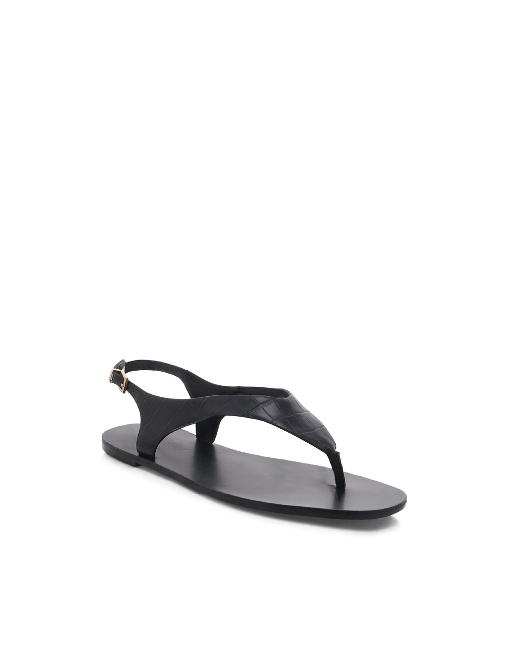 HILLA - MATTE BLACK CROC