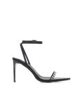 LEONORA - BLACK SATIN-DIAMANTE