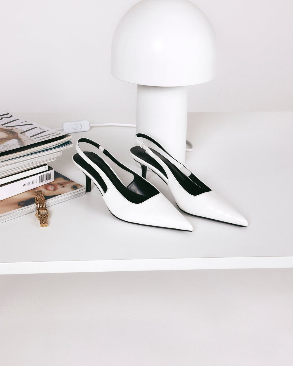 NAVEAH - WHITE PATENT CROC