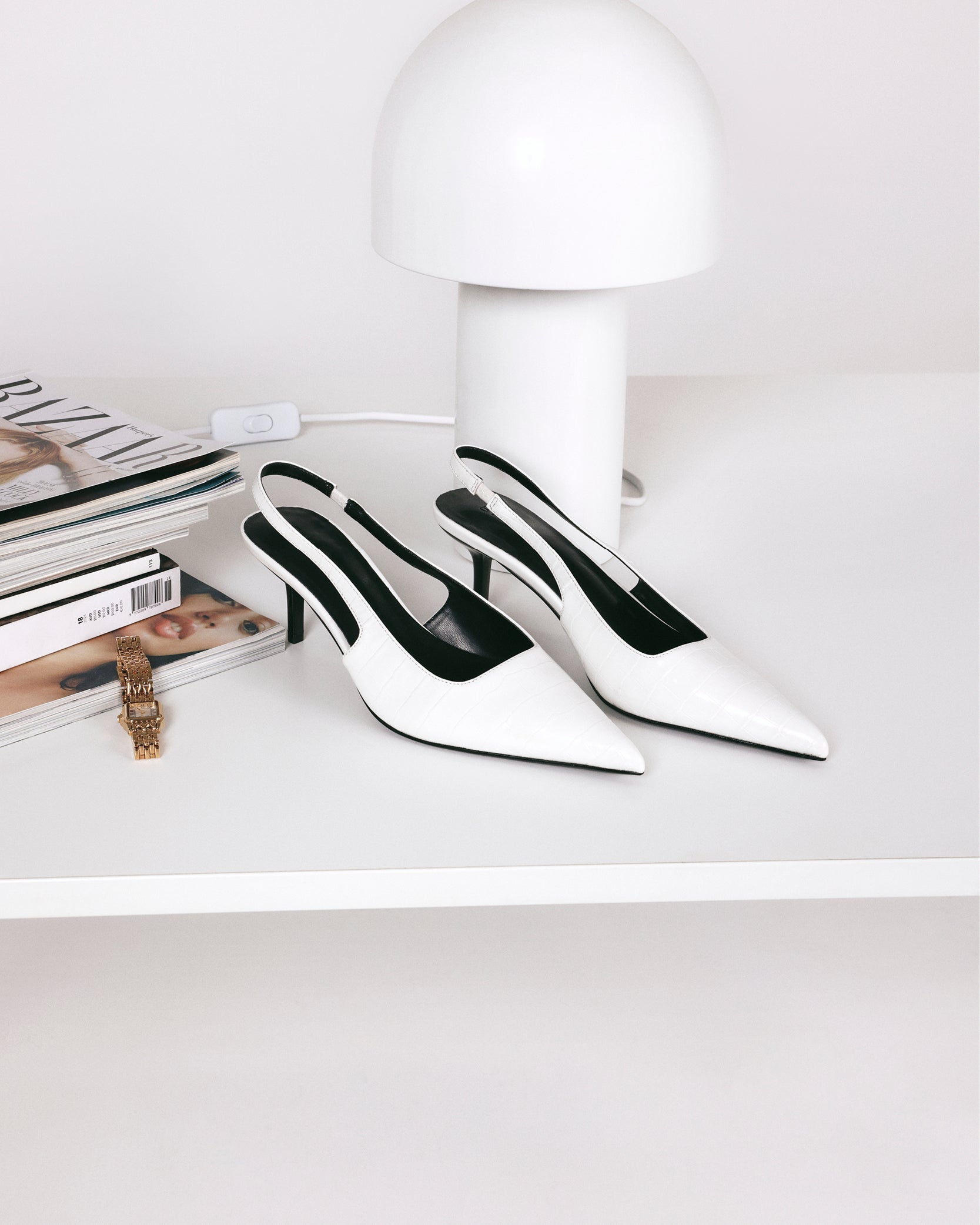 NAVEAH - WHITE PATENT CROC