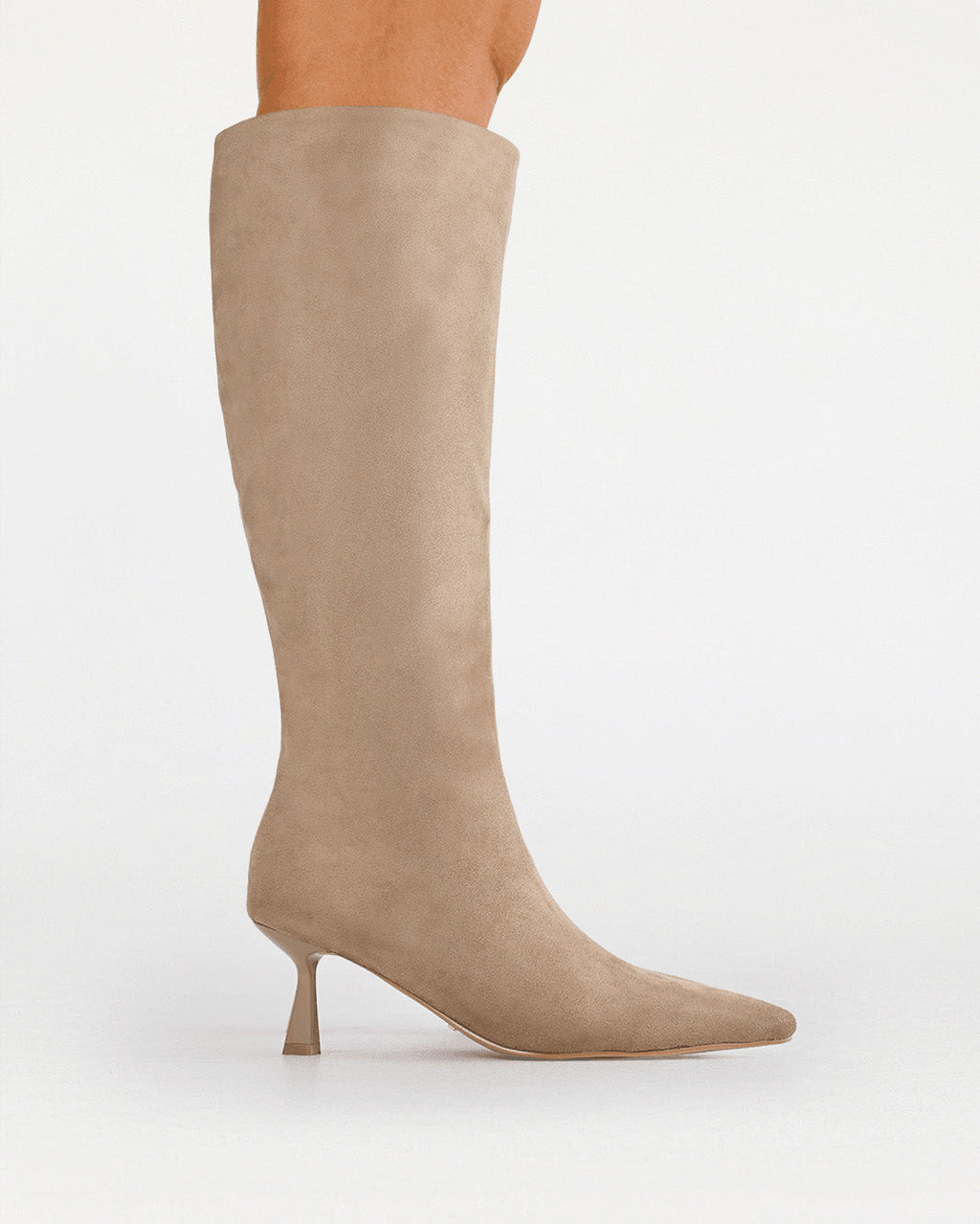 PORTIE CURVE - STONE SUEDE